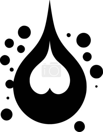 Splash - icono aislado en blanco y negro - ilustración vectorial