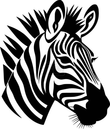 Zebra - logotipo vectorial de alta calidad - ilustración vectorial ideal para el gráfico de camisetas
