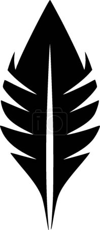 Arrow - black and white vector illustration