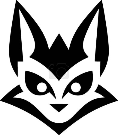 Cat - minimalistisches und flaches Logo - Vektorillustration