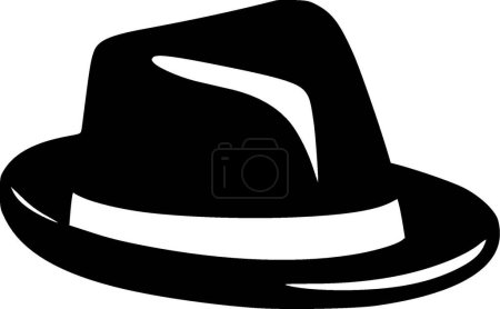 Hat - minimalist and flat logo - vector illustration