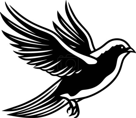 Taube - minimalistisches und flaches Logo - Vektorillustration