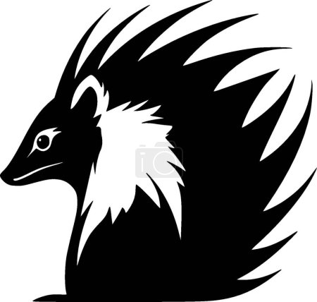 Skunk - minimalistisches und flaches Logo - Vektorillustration