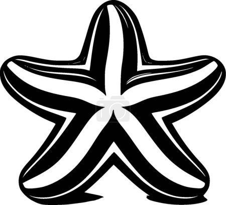 Seestern - minimalistisches und flaches Logo - Vektorillustration