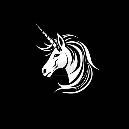 Unicornio - silueta minimalista y simple - ilustración vectorial