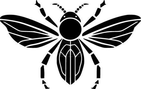 Beetle - minimalistisches und flaches Logo - Vektorabbildung