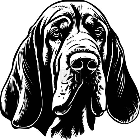 Bloodhound - minimalistisches und flaches Logo - Vektorillustration