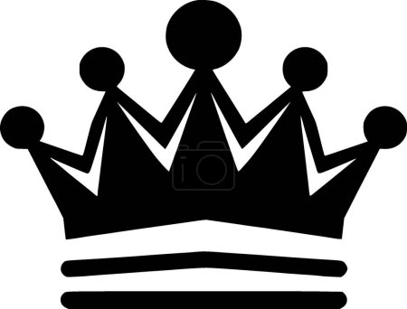Crown - minimalist and simple silhouette - vector illustration