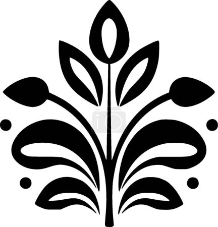 Illustration for Flower - minimalist and flat logo - vector illustration - Royalty Free Image