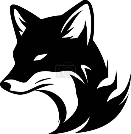 Fox - minimalist and simple silhouette - vector illustration