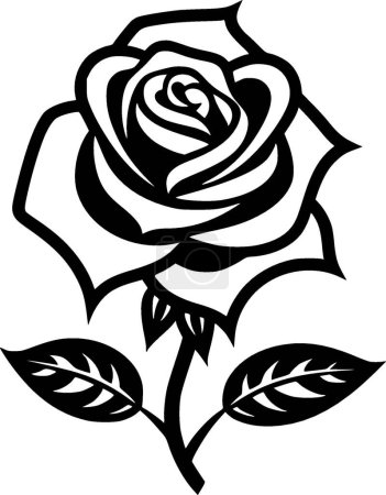 Ilustración de Rose - logo minimalista y plano - ilustración vectorial - Imagen libre de derechos