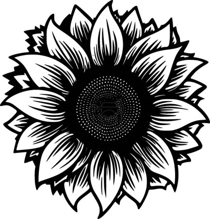 Sunflower - high quality vector logo - vector illustration ideal for t-shirt graphic
