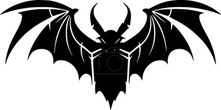 Ilustración de Murciélago - logo minimalista y plano - ilustración vectorial - Imagen libre de derechos