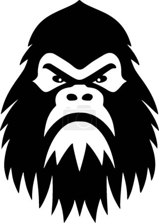 Bigfoot - logo minimalista y plano - ilustración vectorial
