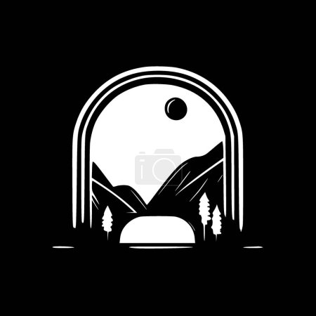 Bordüre - minimalistisches und flaches Logo - Vektorillustration