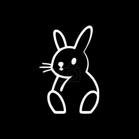 Illustration for Bunny - minimalist and flat logo - vector illustration - Royalty Free Image