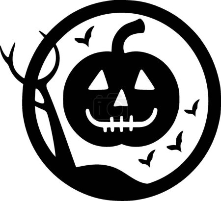 Illustration for Halloween - minimalist and flat logo - vector illustration - Royalty Free Image