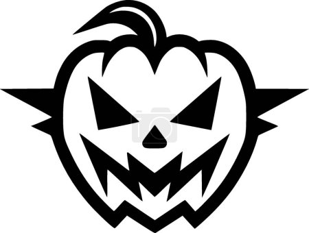 Halloween - minimalist and flat logo - vector illustration