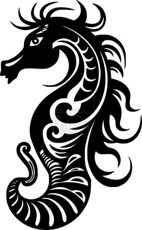 Hippocampe - logo vectoriel de haute qualité - illustration vectorielle idéale pour t-shirt graphique