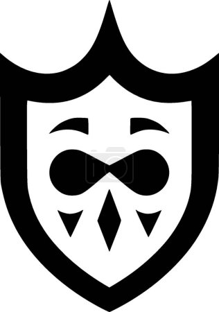Shield - minimalist and flat logo - vector illustration