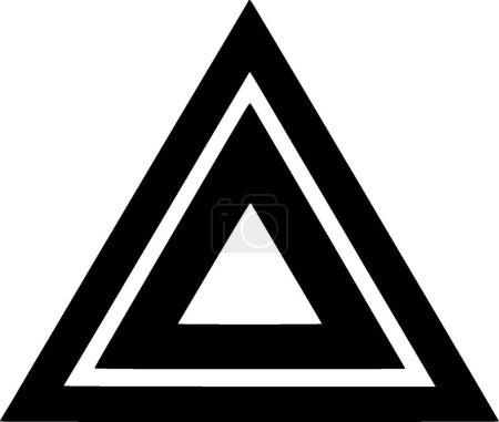 Illustration for Triangle - minimalist and flat logo - vector illustration - Royalty Free Image