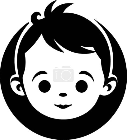 Illustration for Baby - minimalist and simple silhouette - vector illustration - Royalty Free Image