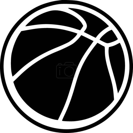 Basketball - black and white vector illustration