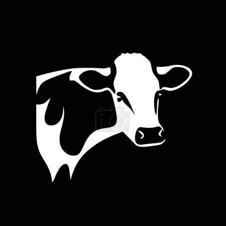 Piel de vaca - silueta minimalista y simple - ilustración vectorial