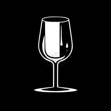 Glass wrap - black and white isolated icon - vector illustration