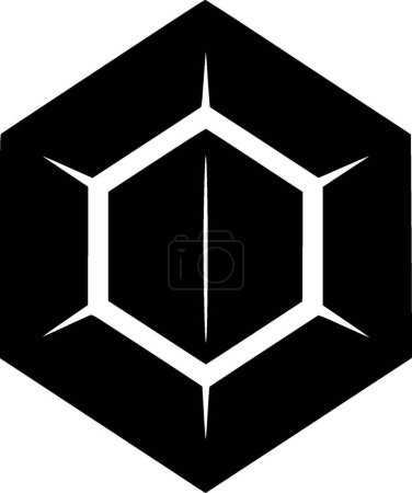 Hexagone - silhouette minimaliste et simple - illustration vectorielle