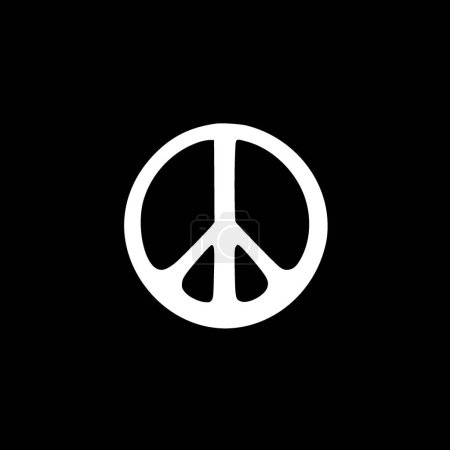 Ilustración de Paz - silueta minimalista y simple - ilustración vectorial - Imagen libre de derechos