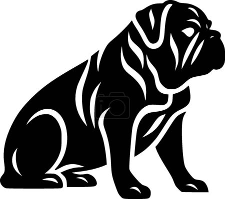 Ilustración de Pug - logotipo vectorial de alta calidad - ilustración vectorial ideal para el gráfico de camisetas - Imagen libre de derechos