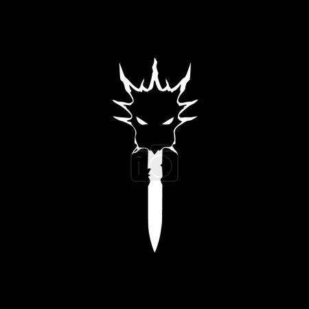 Illustration for Sword - minimalist and flat logo - vector illustration - Royalty Free Image