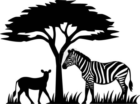 Afrique - logo plat et minimaliste - illustration vectorielle