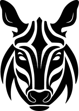 Animal - icono aislado en blanco y negro - ilustración vectorial