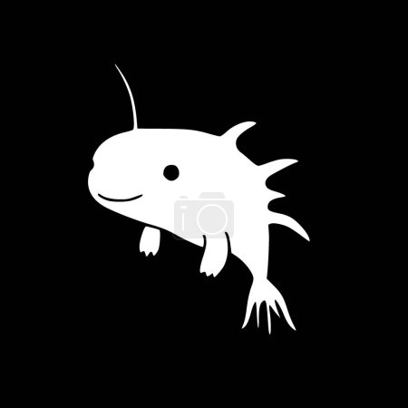 Axolotl - minimalist and flat logo - vector illustration