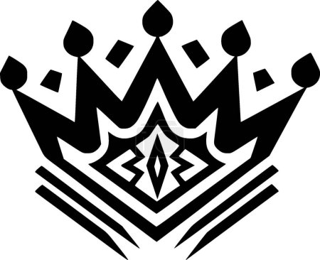 Ilustración de Corona - logo minimalista y plano - ilustración vectorial - Imagen libre de derechos