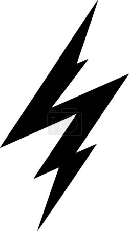 Electricidad - ilustración vectorial en blanco y negro