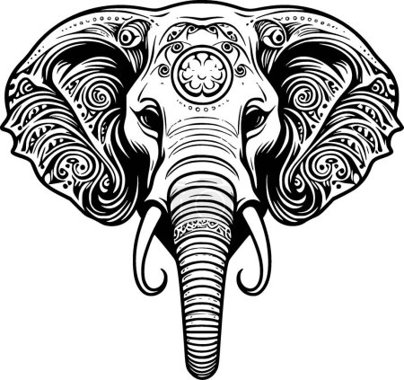 Téléchargez les illustrations : Eléphant - logo vectoriel de haute qualité - illustration vectorielle idéale pour t-shirt graphique - en licence libre de droit