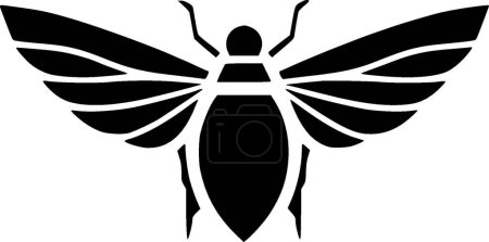 Fly - minimalist and simple silhouette - vector illustration