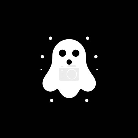 Illustration for Ghost - black and white isolated icon - vector illustration - Royalty Free Image