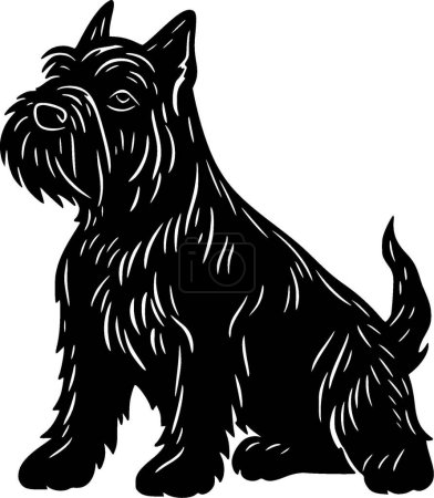 Scottish Terrier - minimalistische und einfache Silhouette - Vektorillustration