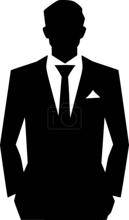 Suit - minimalist and flat logo - vector illustration