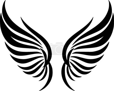 Alas de ángel - logo minimalista y plano - ilustración vectorial