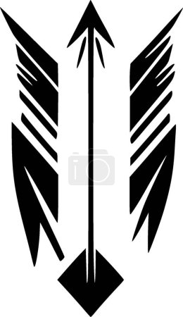 Arrows - minimalist and flat logo - vector illustration