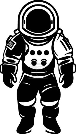 Astronauta - logo minimalista y plano - ilustración vectorial