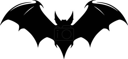 Ilustración de Murciélago - silueta minimalista y simple - ilustración vectorial - Imagen libre de derechos