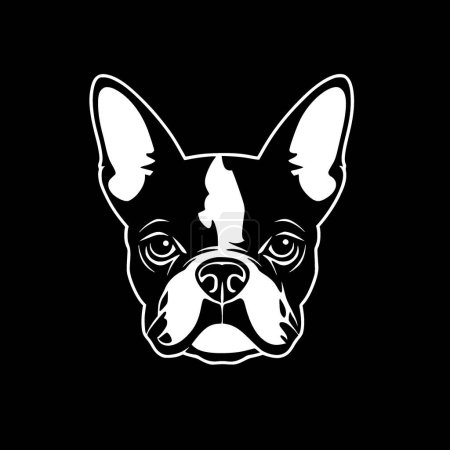 Illustration for Boston terrier - minimalist and simple silhouette - vector illustration - Royalty Free Image