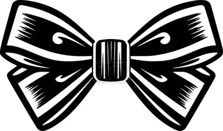 Bow - black and white isolated icon - vector illustration