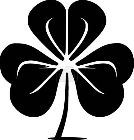 Clover - minimalist and simple silhouette - vector illustration